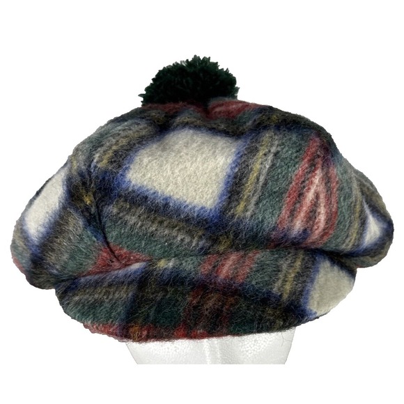 Browns of Bermuda‎ Wool Mohair Red Blue Tartan Plaid Cap Hat Made in Scottland main image 9